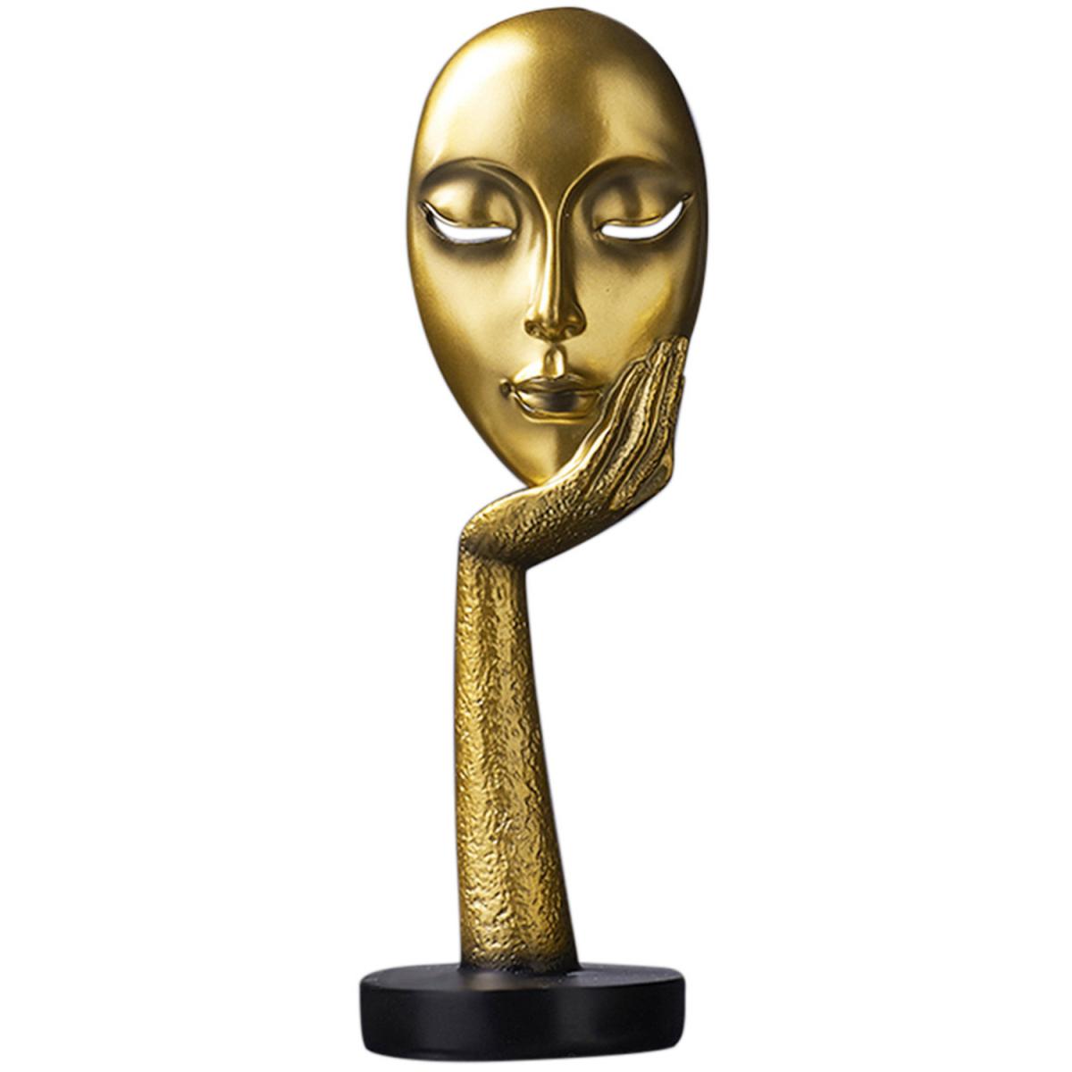 Creative Thinking Face Figurine Sculpture - White / 29cm – image 11