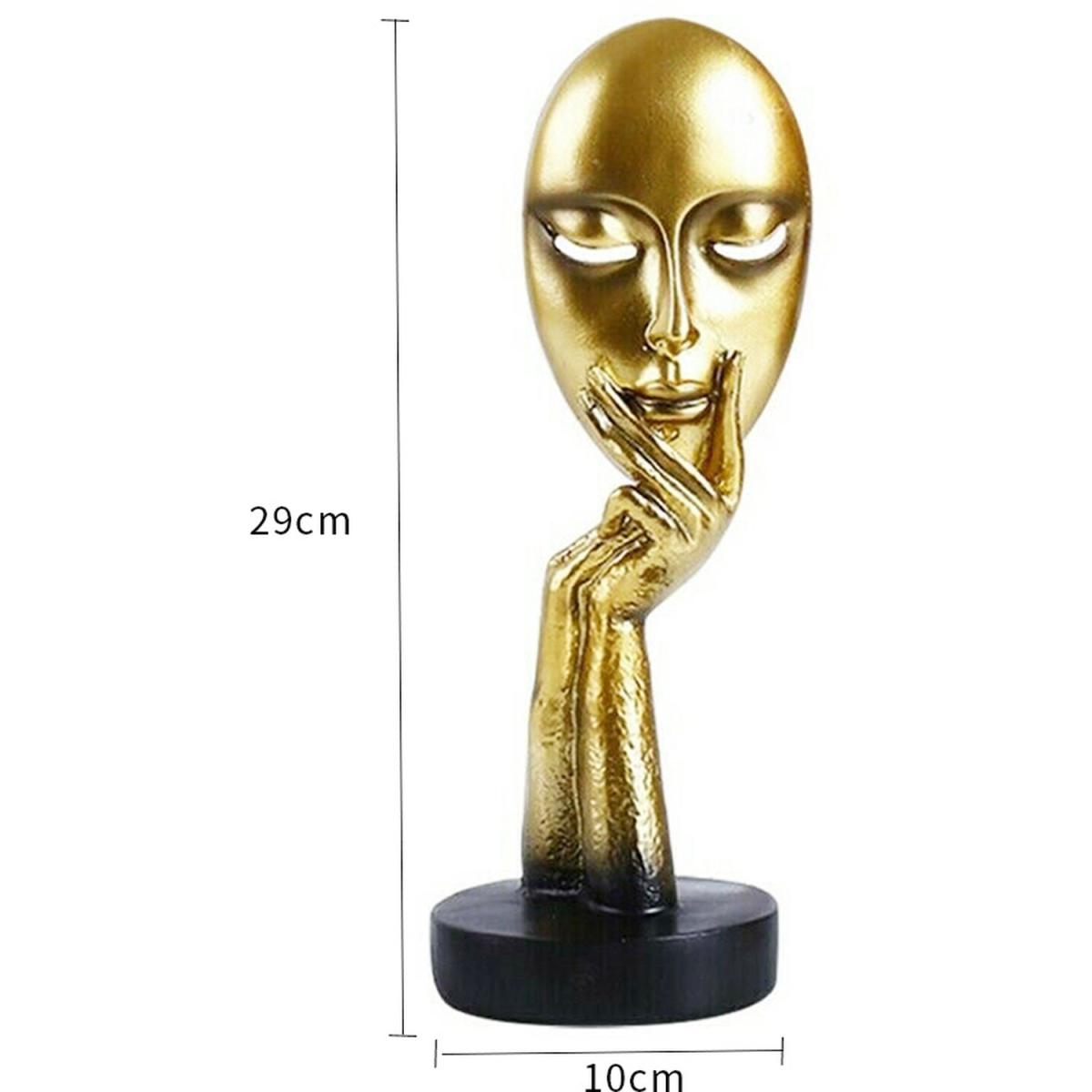 Creative Thinking Face Figurine Sculpture - White / 29cm – image 12