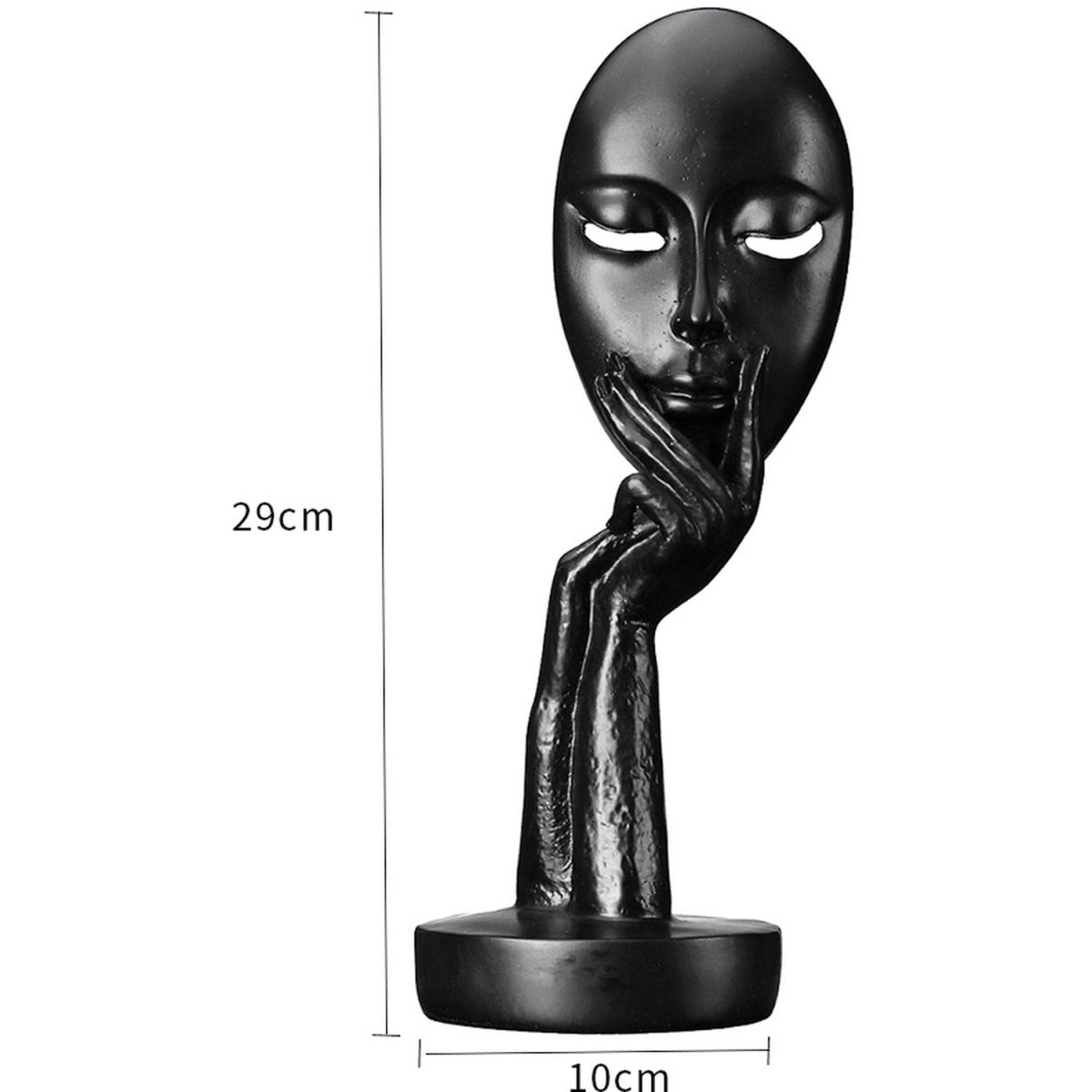 Creative Thinking Face Figurine Sculpture - White / 29cm – image 13