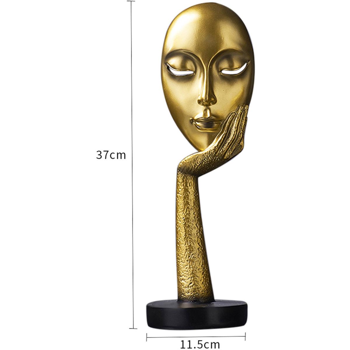 Creative Thinking Face Figurine Sculpture - White / 29cm – image 10