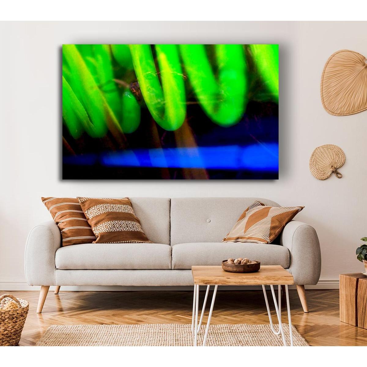 Lime Green Coil Canvas Print Wall Art - Yellow / 101.6cm – image 4