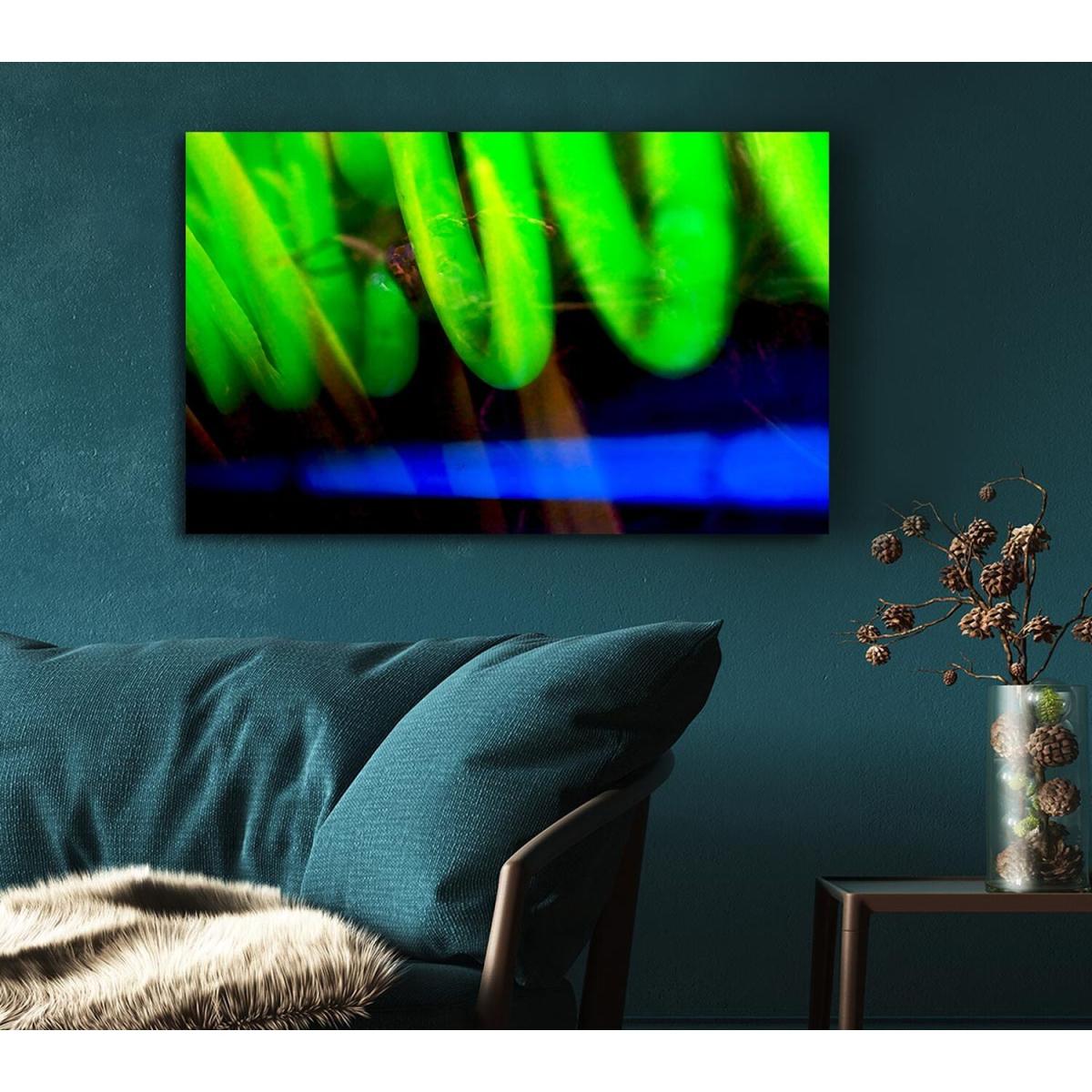 Lime Green Coil Canvas Print Wall Art - Yellow / 101.6cm – image 5
