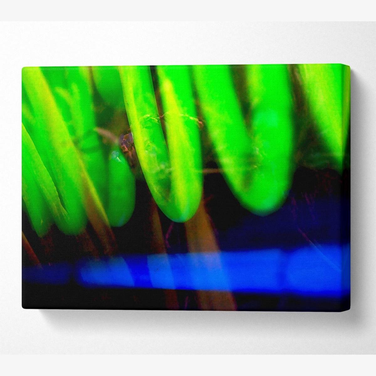 Lime Green Coil Canvas Print Wall Art - Yellow / 101.6cm – image 1