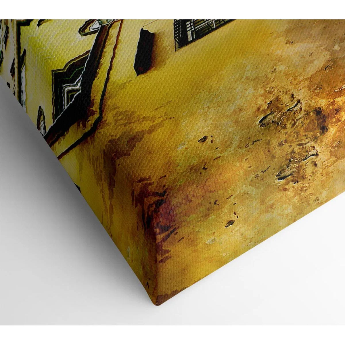 Italian Walkways Rain Canvas Print Wall Art - Yellow / 35.56cm – image 2