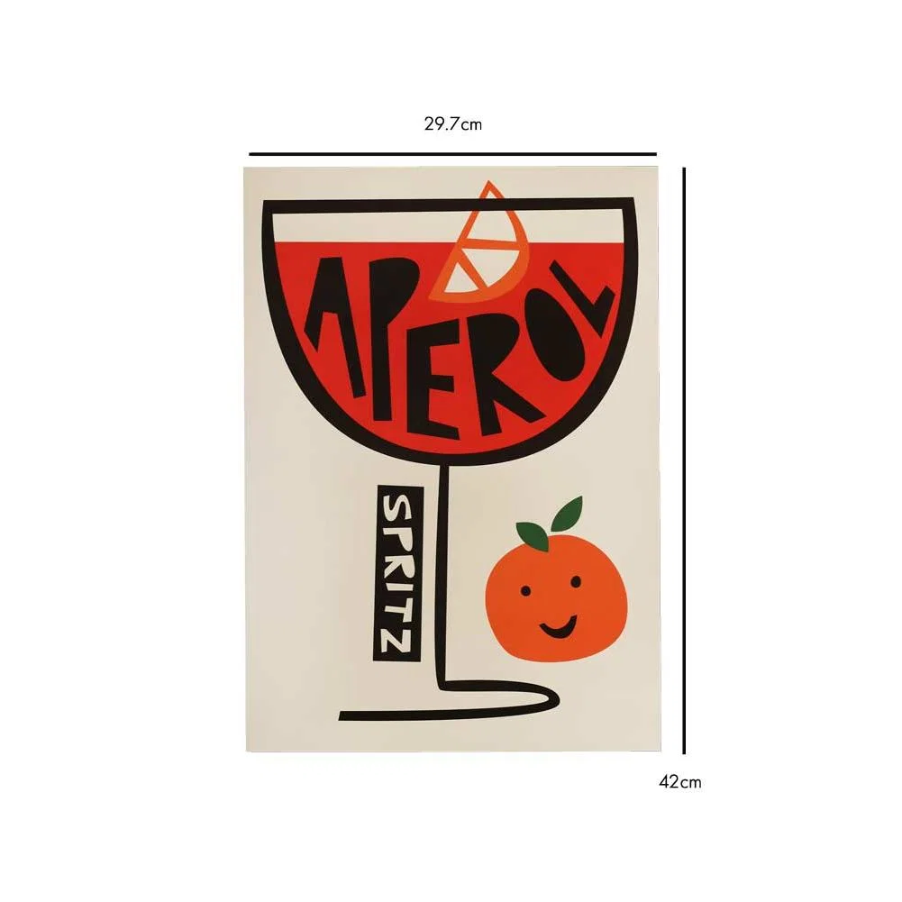 Aperol Spritz By Fox & Velvet A2 Art Print With Black Wooden Frame – image 5
