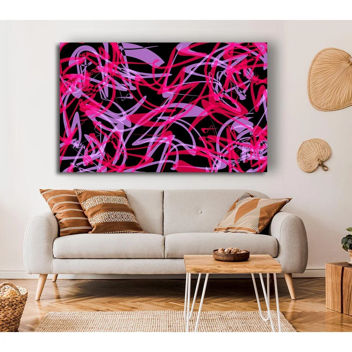 Patterns Of Time Canvas Print Wall Art - Yellow / 50.8cm – image 4