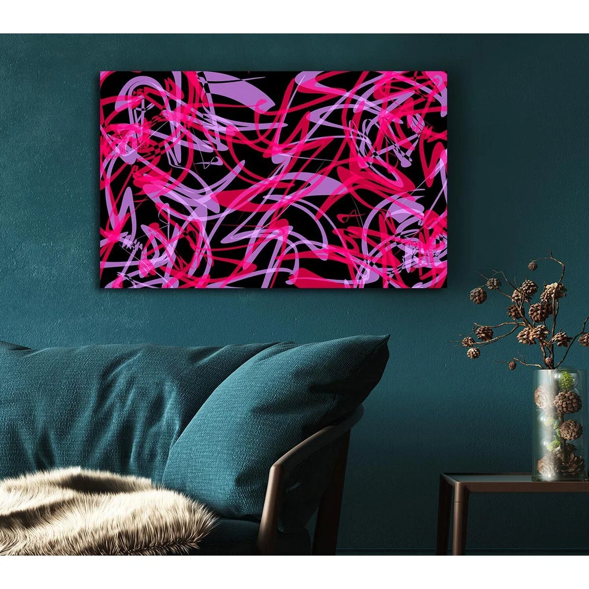 Patterns Of Time Canvas Print Wall Art - Yellow / 50.8cm – image 5