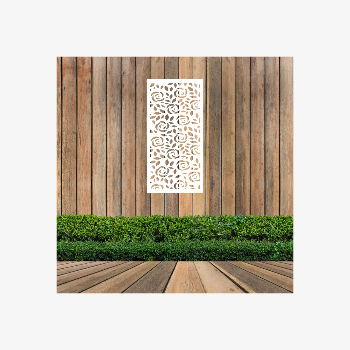 Red Hood Screen Metal Wall Art - White