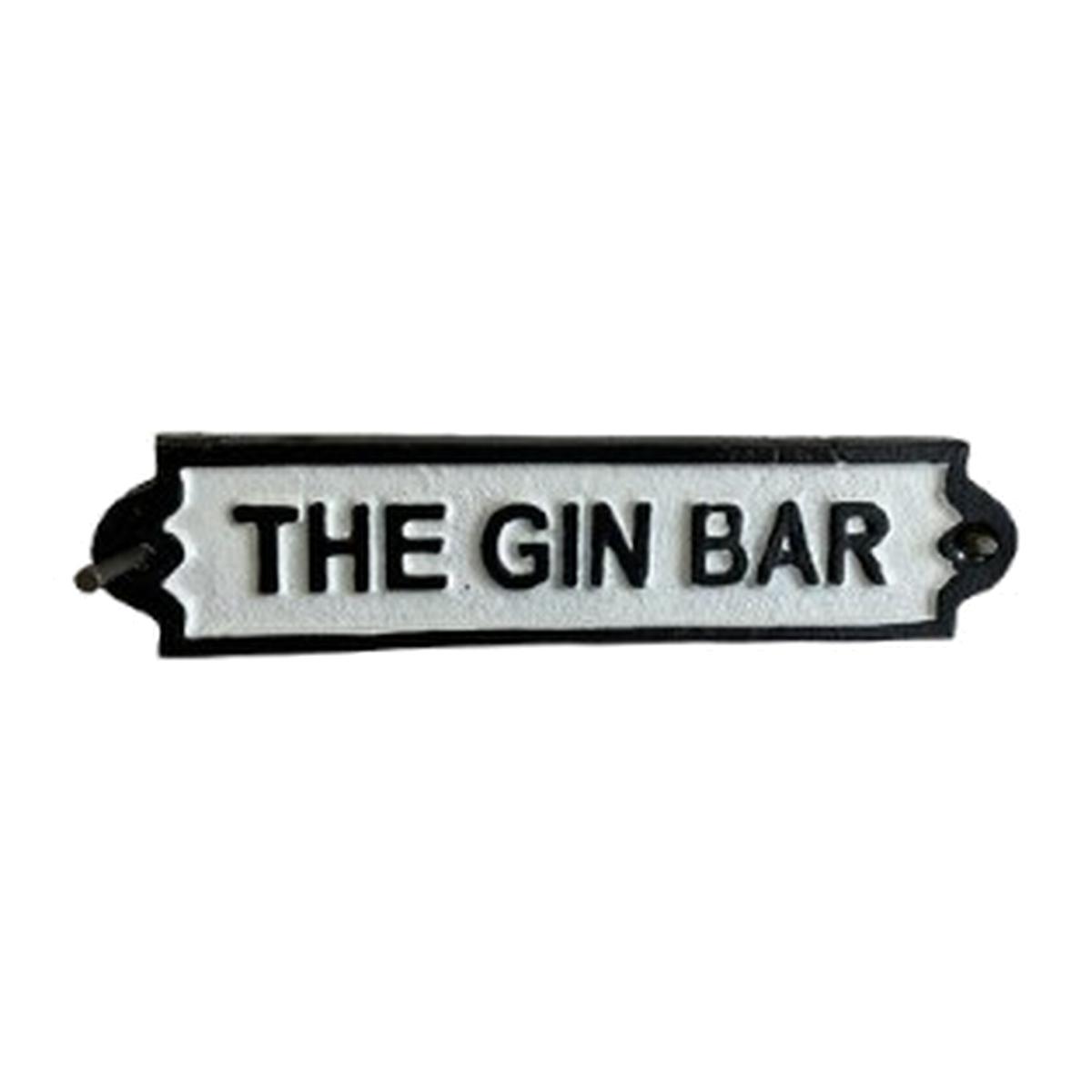 The Gin Bar Sign - White