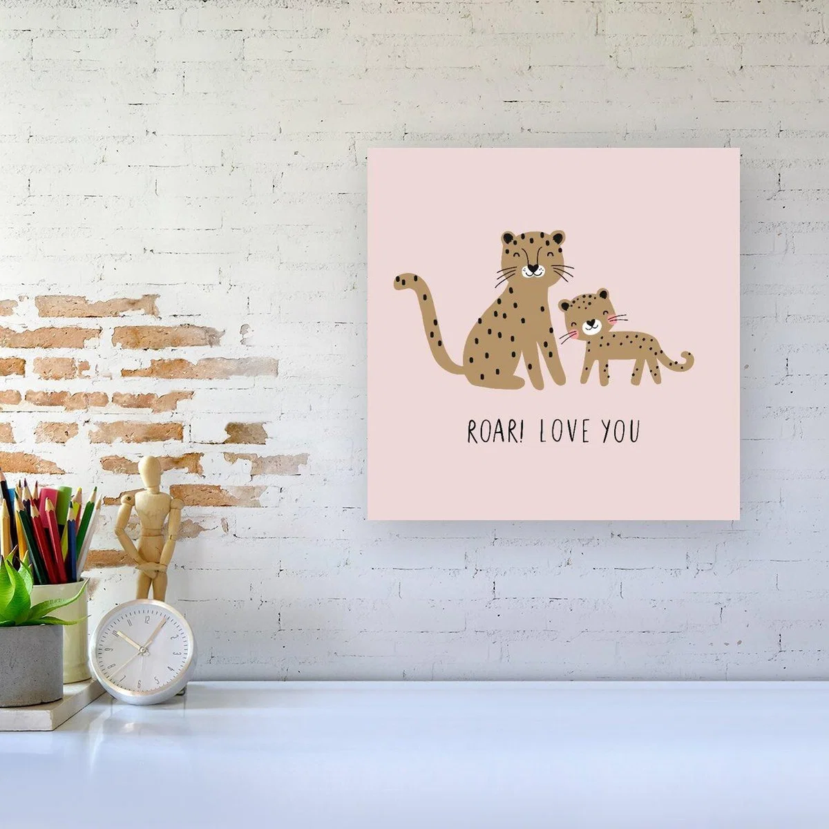 Roar! Love You Canvas Print - Pink / Large – image 2