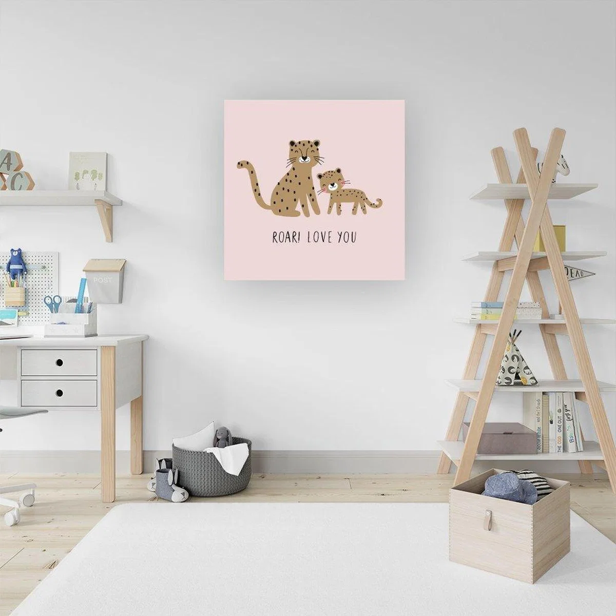 Roar! Love You Canvas Print - Pink / Large – image 3