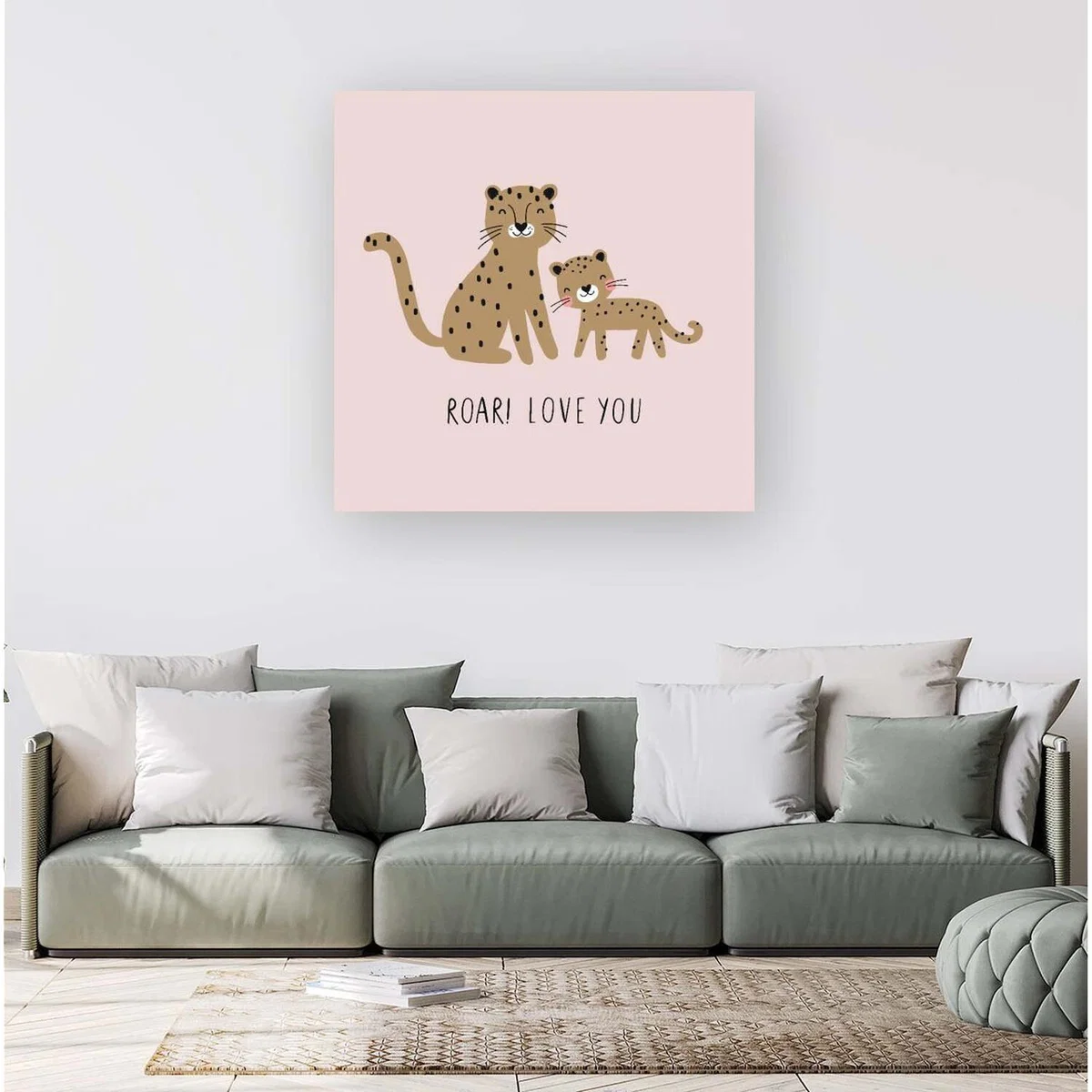 Roar! Love You Canvas Print - Pink / Large – image 4
