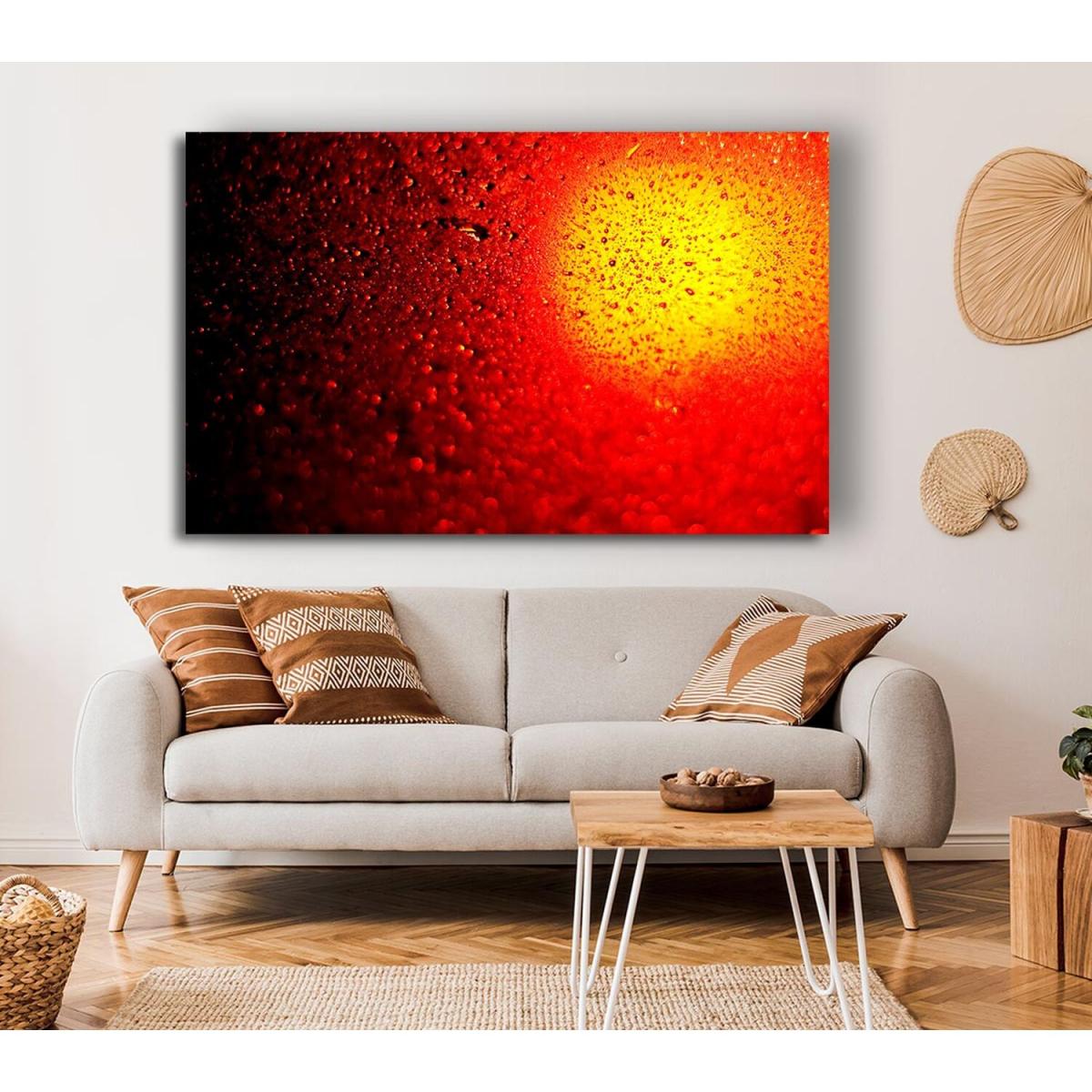 Red Drops Canvas Print Wall Art - Yellow / 50.8cm – image 4