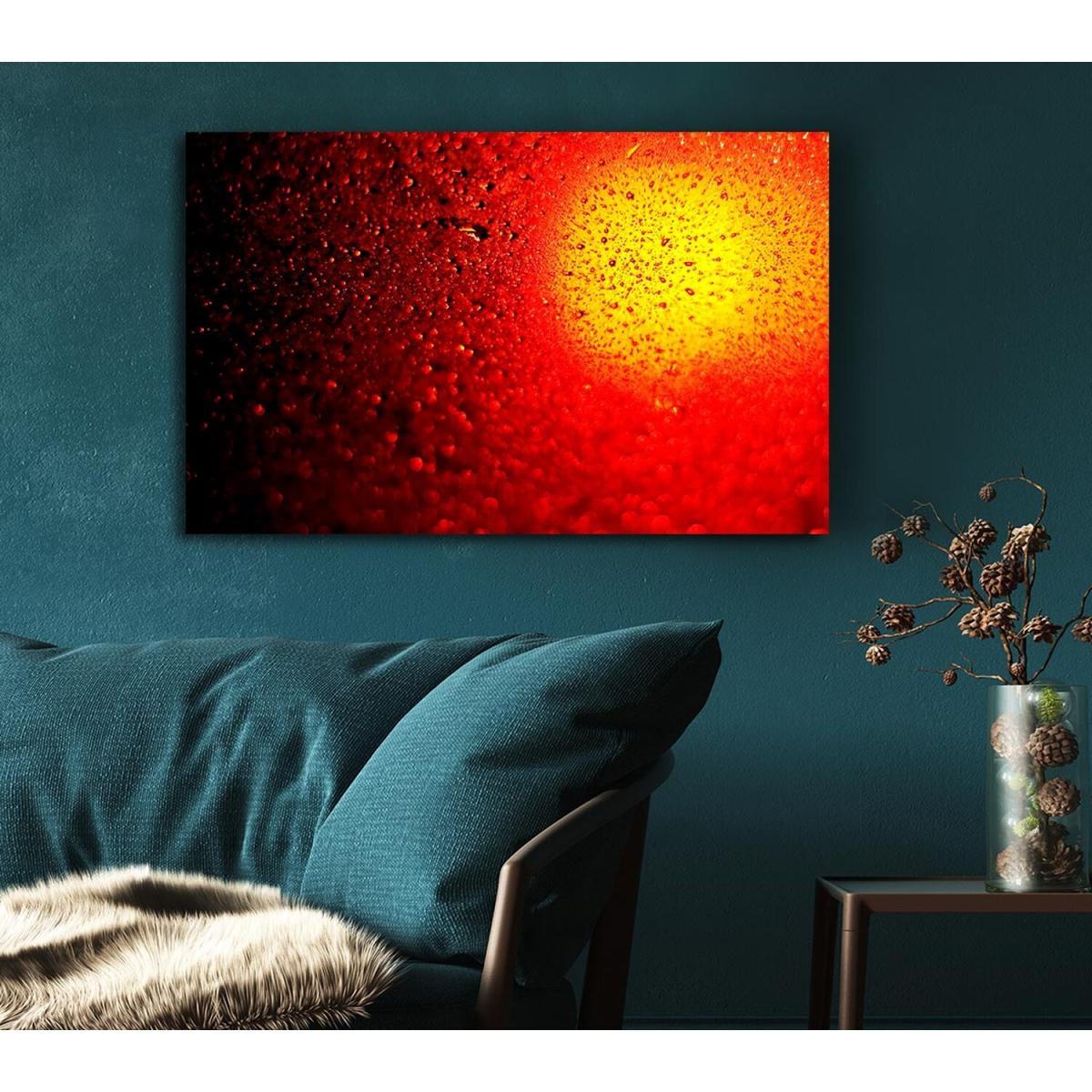 Red Drops Canvas Print Wall Art - Yellow / 50.8cm – image 5