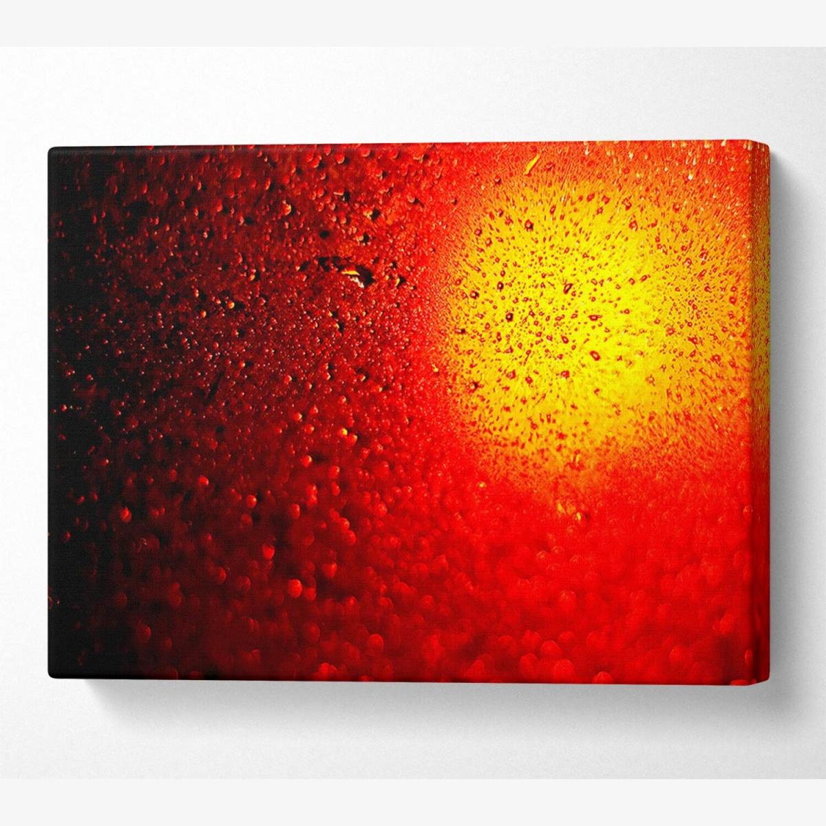 Red Drops Canvas Print Wall Art - Yellow / 50.8cm – image 1