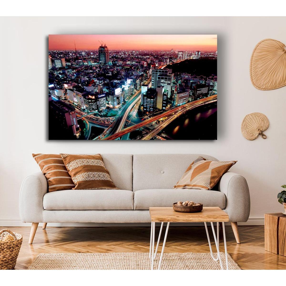 Down Town Canvas Print Wall Art - Yellow / 35.56cm – image 4