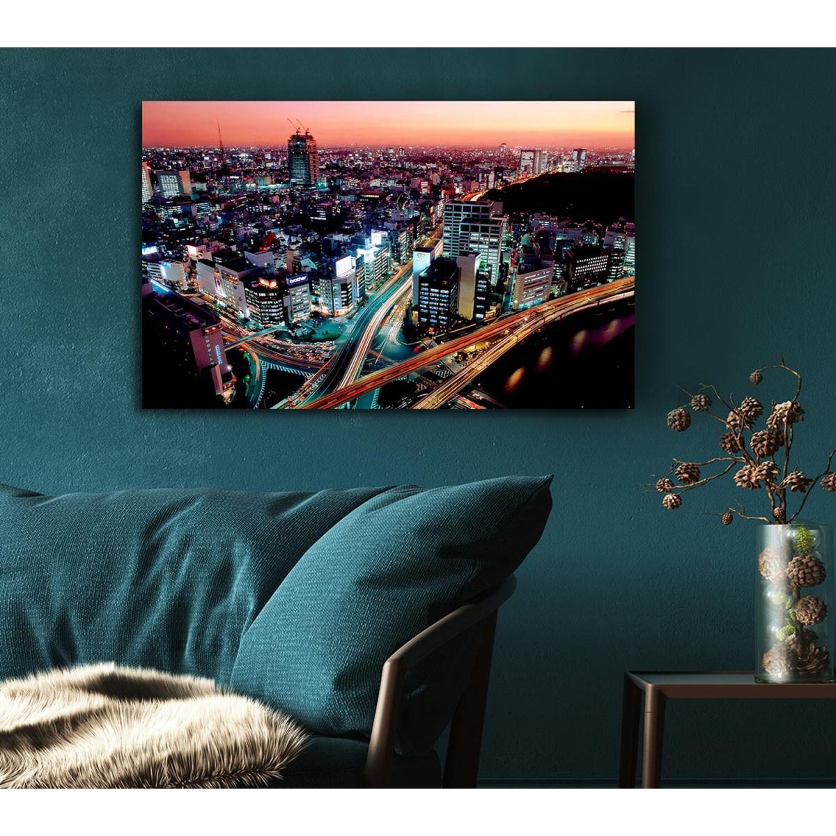 Down Town Canvas Print Wall Art - Yellow / 35.56cm – image 5