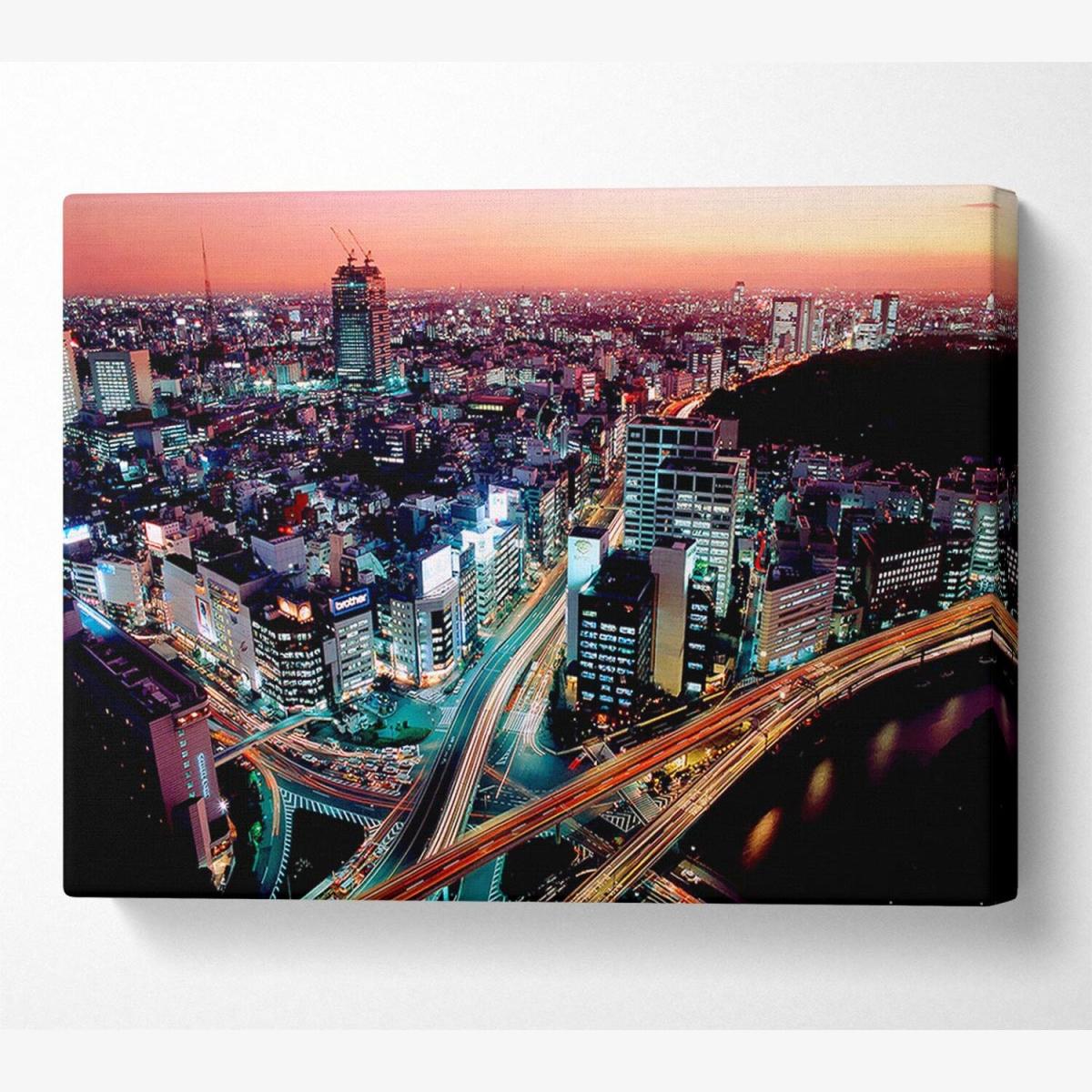 Down Town Canvas Print Wall Art - Yellow / 35.56cm – image 1