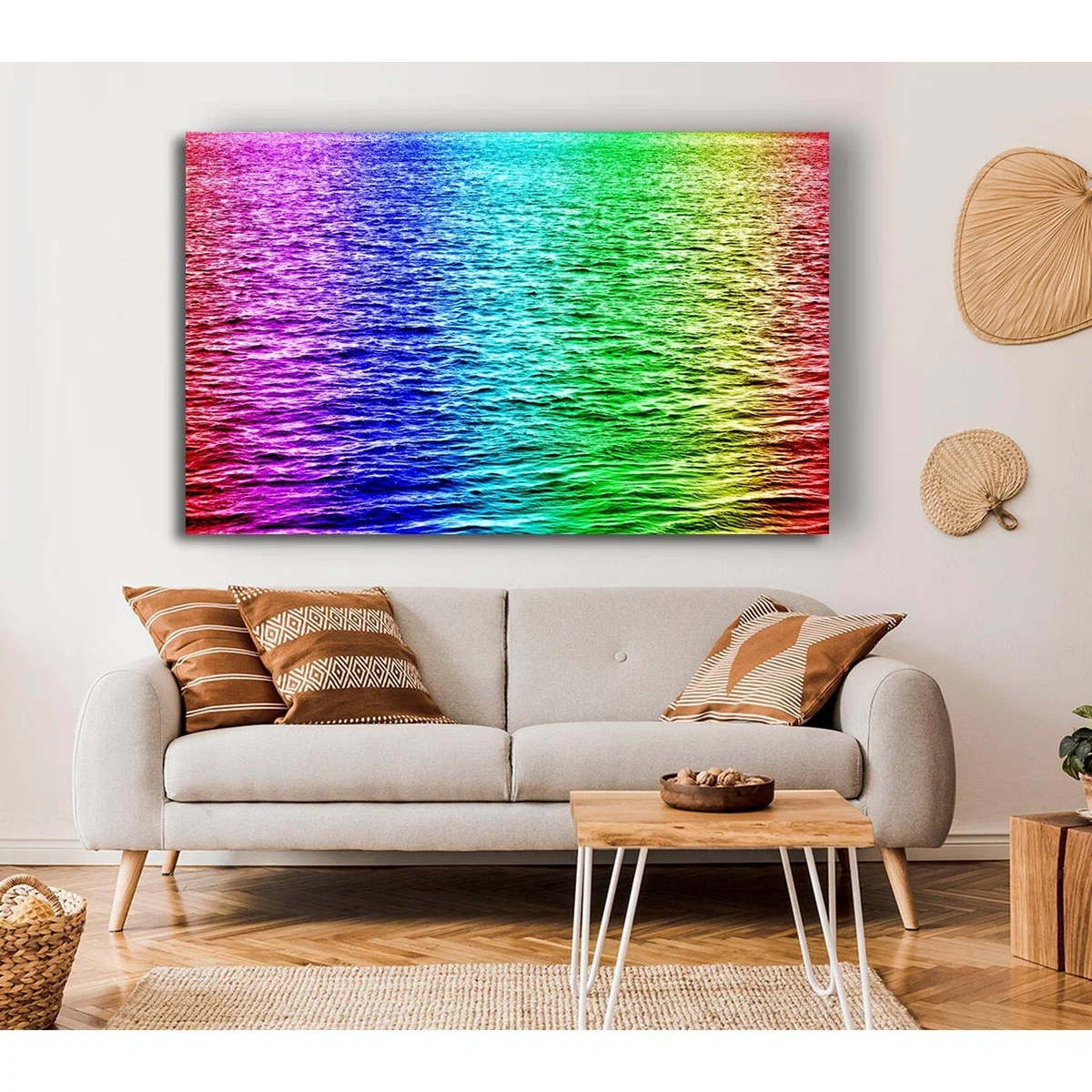 Rainbow Waters Canvas Print Wall Art - Yellow / 50.8cm – image 3