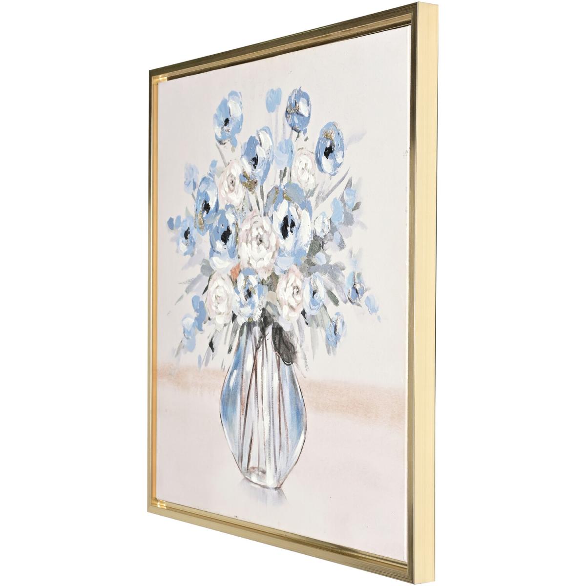 Framed Floral Bouquet Canvas - Blue – image 2