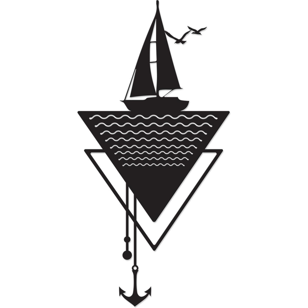 Anchor Wall Art Metal Decorative Object - Black - Black – image 2