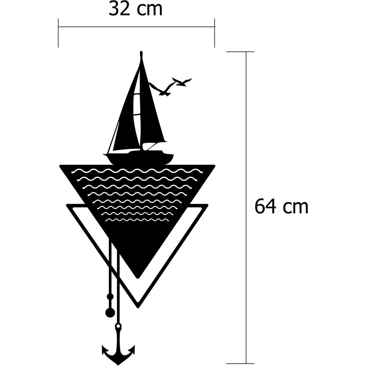 Anchor Wall Art Metal Decorative Object - Black - Black – image 3