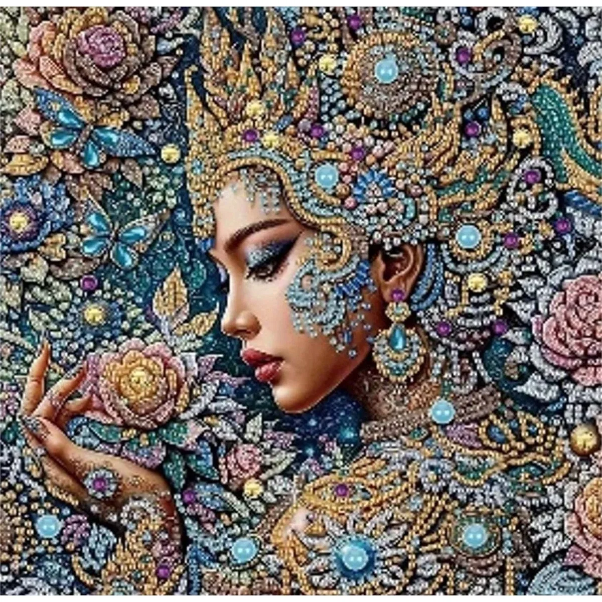 5D DIY Colourful Thai Lady Diamond Painting  - Multi – image 4