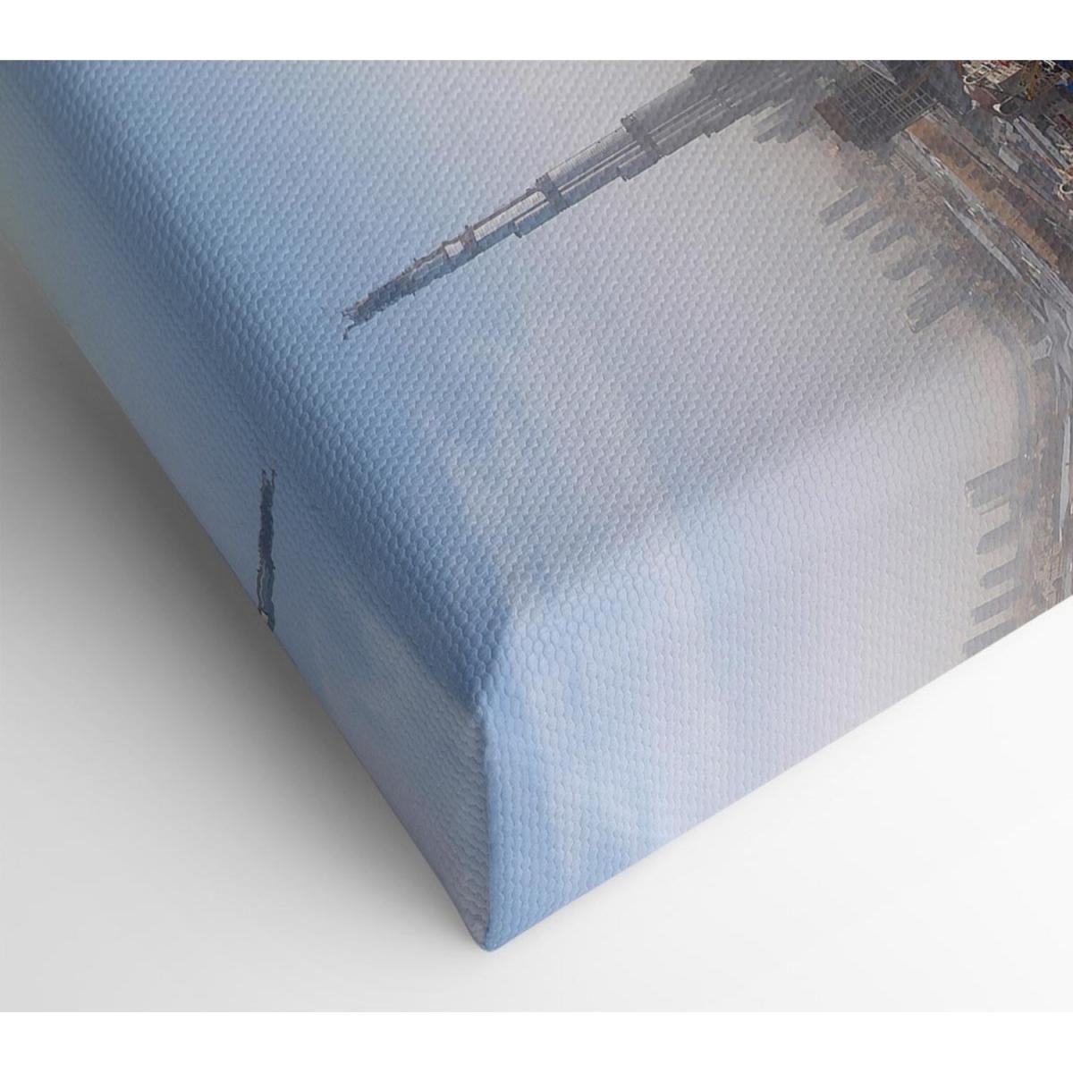 Burj Dubai Being Built Canvas Print Wall Art - Yellow / 35.56cm – image 2