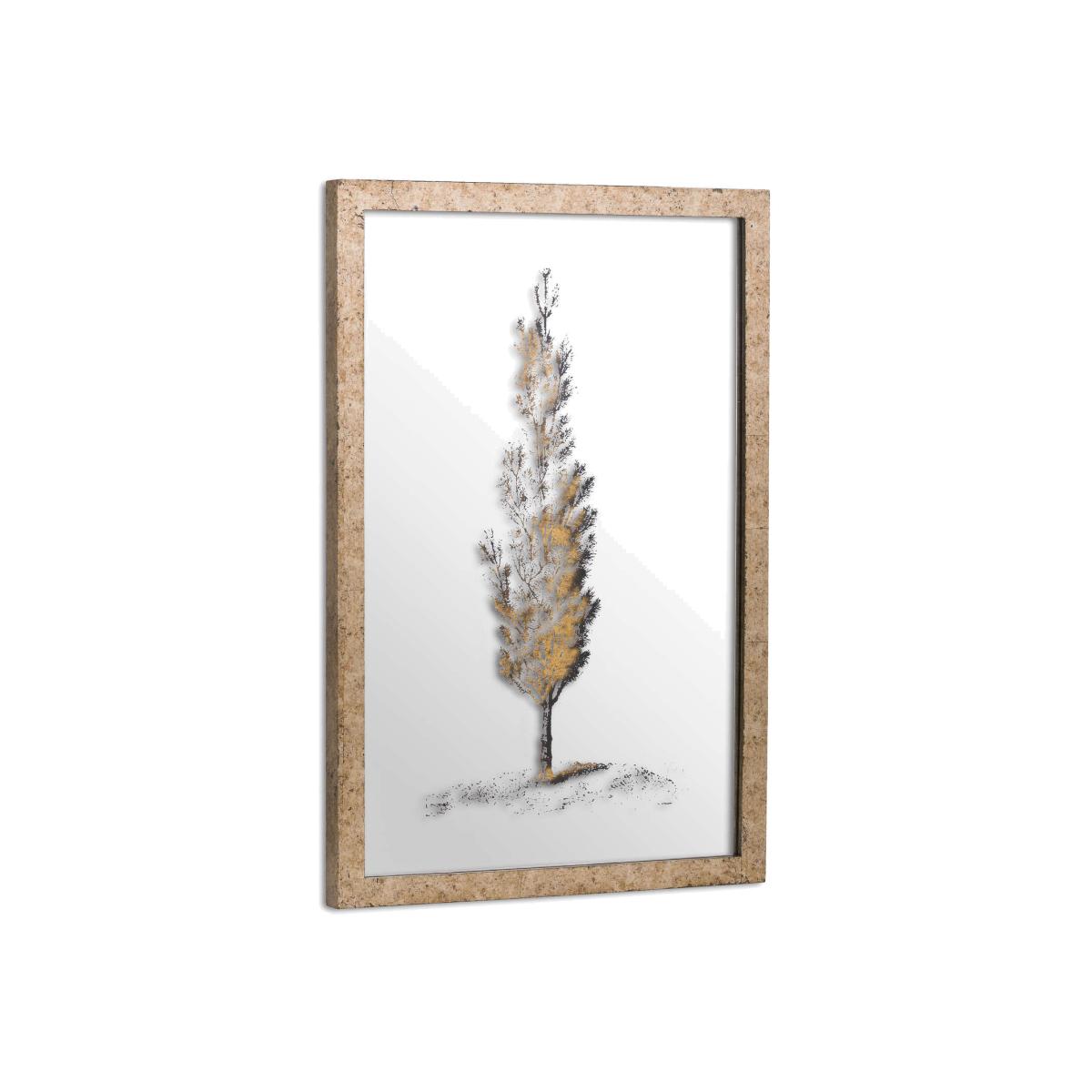 Antique Brass Mirrored Pine Wall Art - Brass – image 1