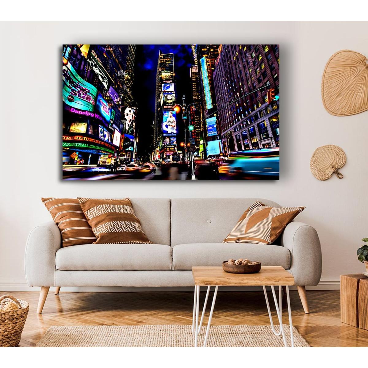 New York City Gods Speed Canvas Print Wall Art - Yellow / 66.04cm – image 4