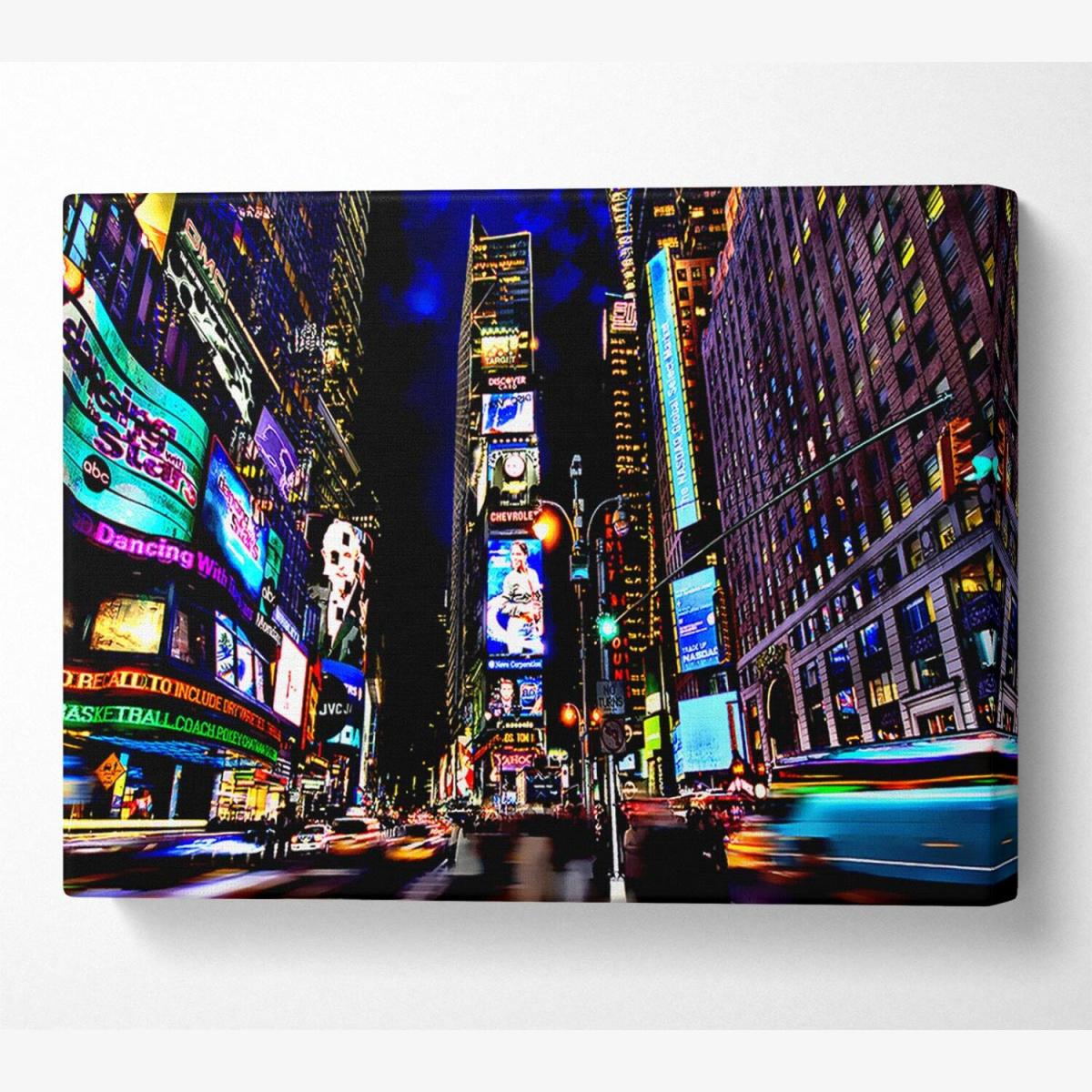 New York City Gods Speed Canvas Print Wall Art - Yellow / 66.04cm – image 1