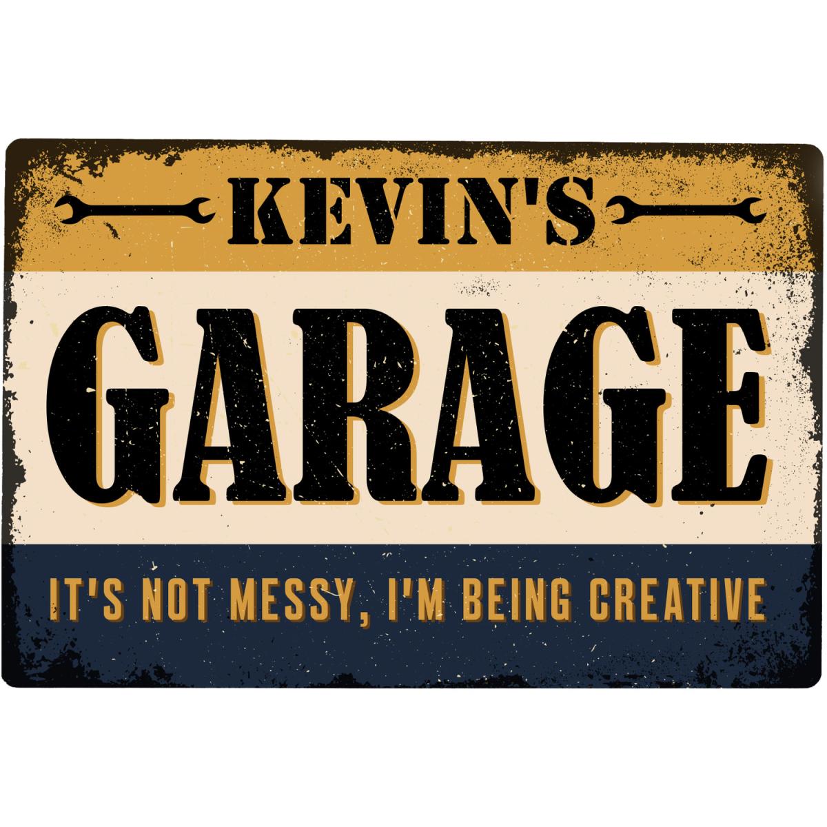 Personalised Garage Metal Sign - Beige – image 5
