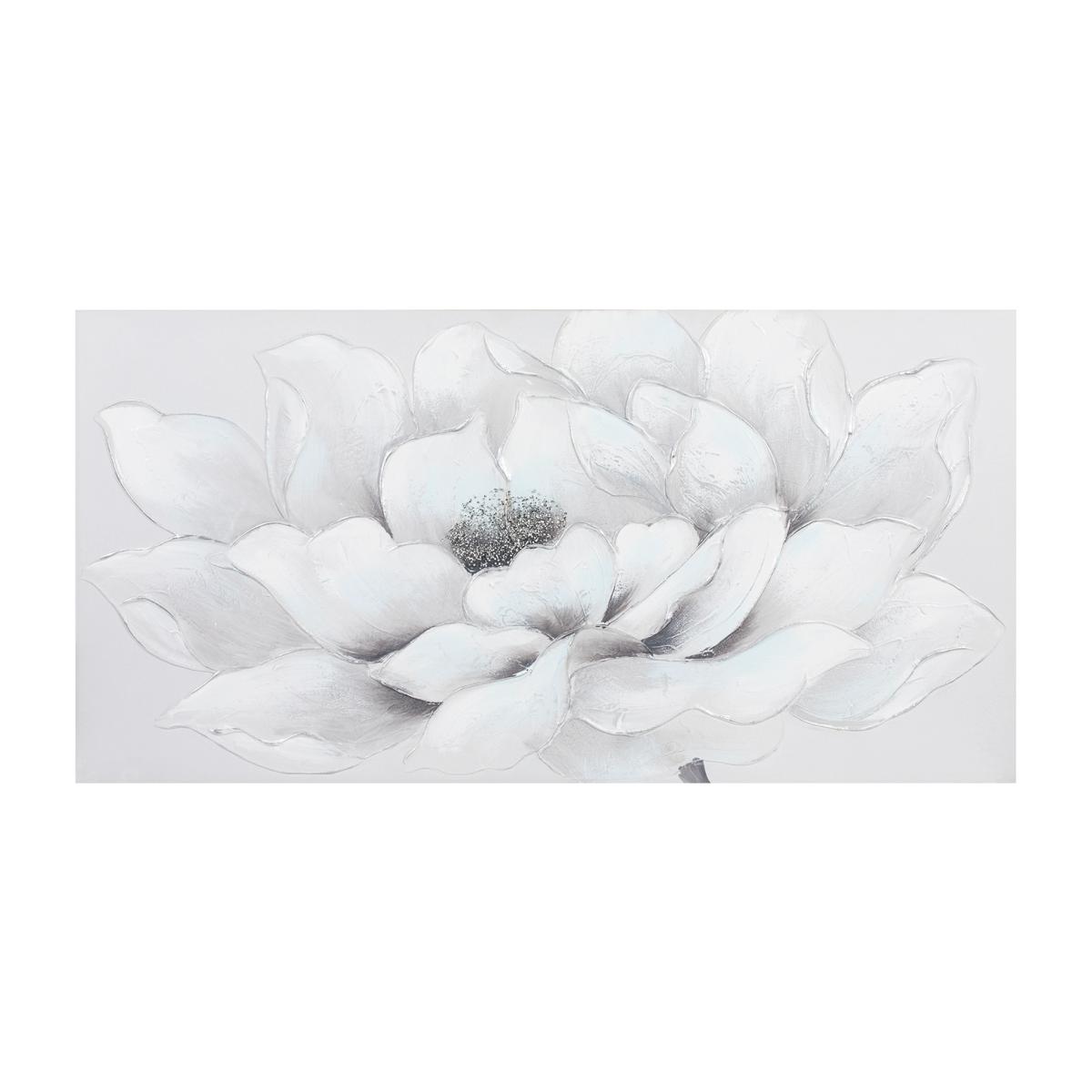 Soft Blue Sparkle Flower Canvas – image 1