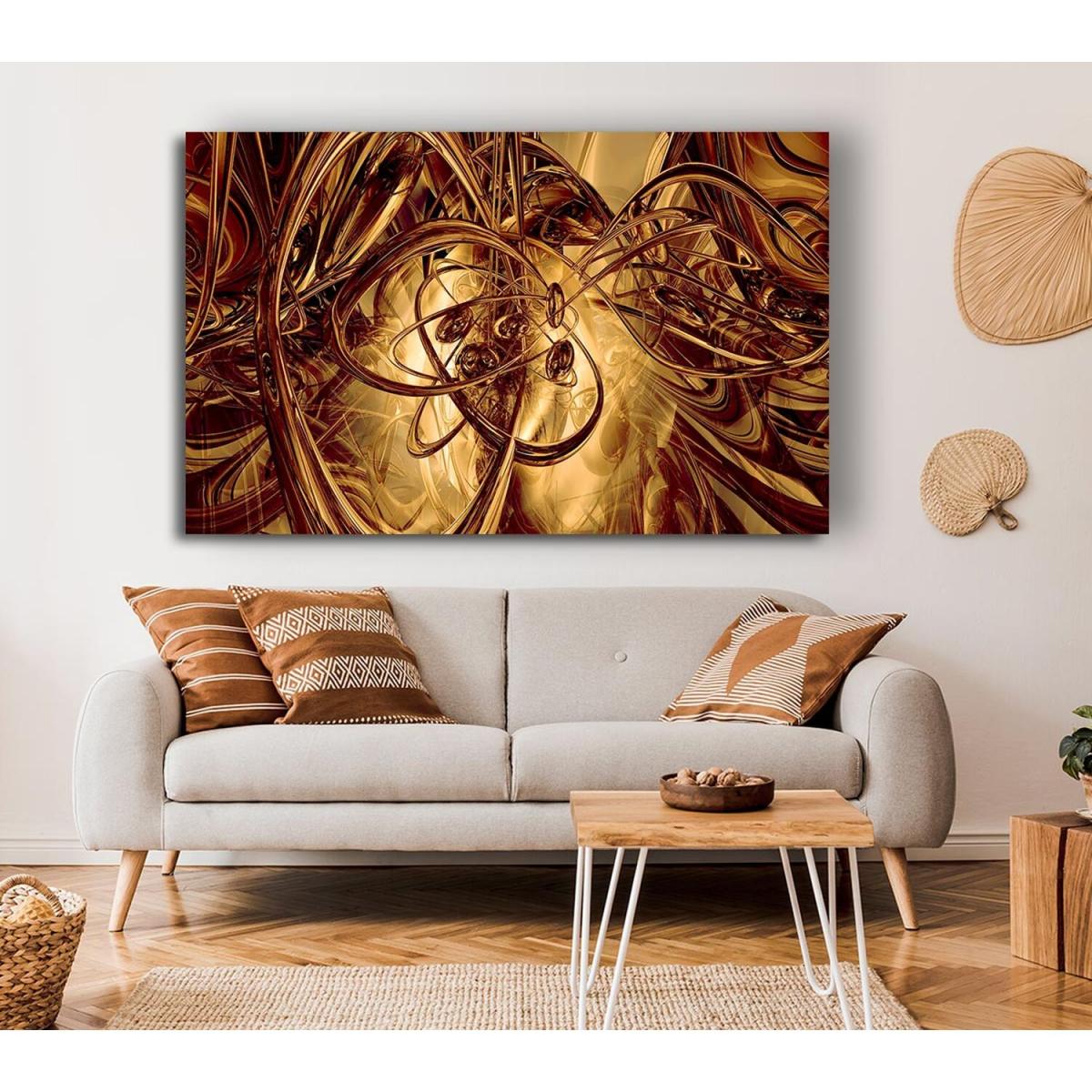 Through The Tunnels Of Time Canvas Print Wall Art - Yellow / 50.8cm – image 4