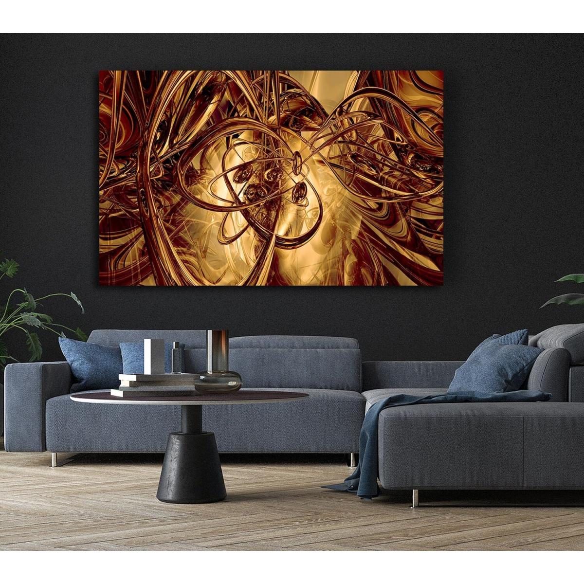 Through The Tunnels Of Time Canvas Print Wall Art - Yellow / 50.8cm – image 5