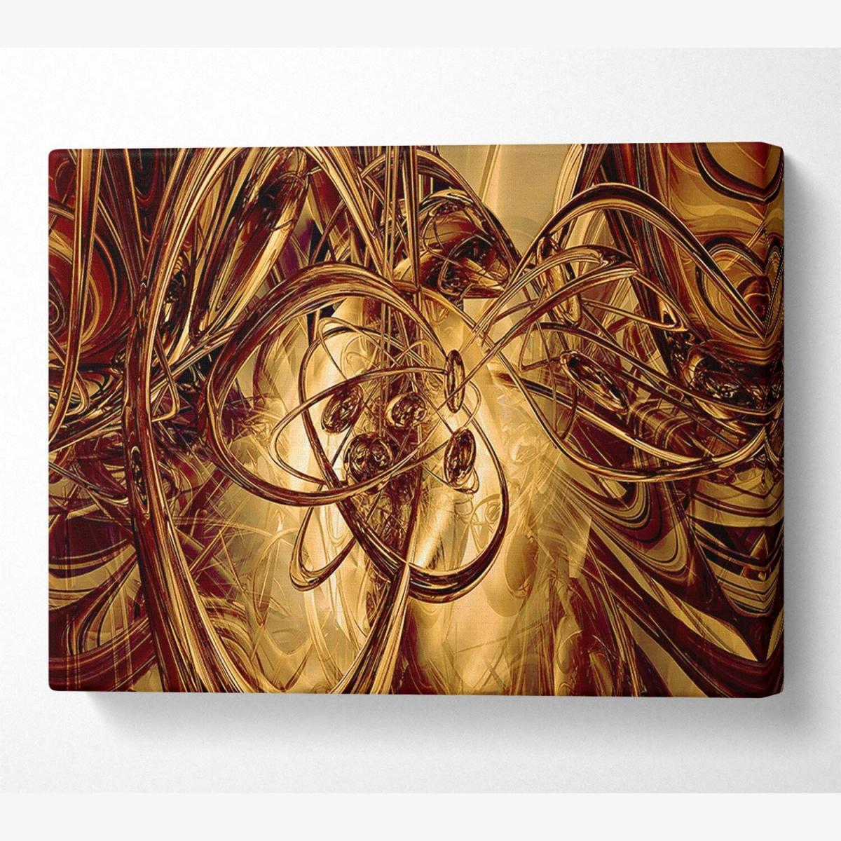 Through The Tunnels Of Time Canvas Print Wall Art - Yellow / 50.8cm – image 1
