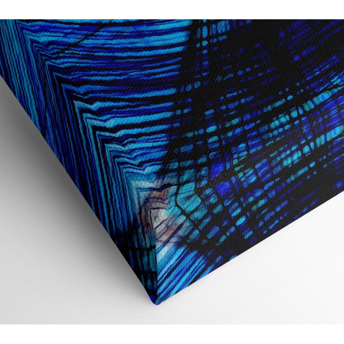 Electrical Blues Canvas Print Wall Art - Yellow / 101.6cm – image 2