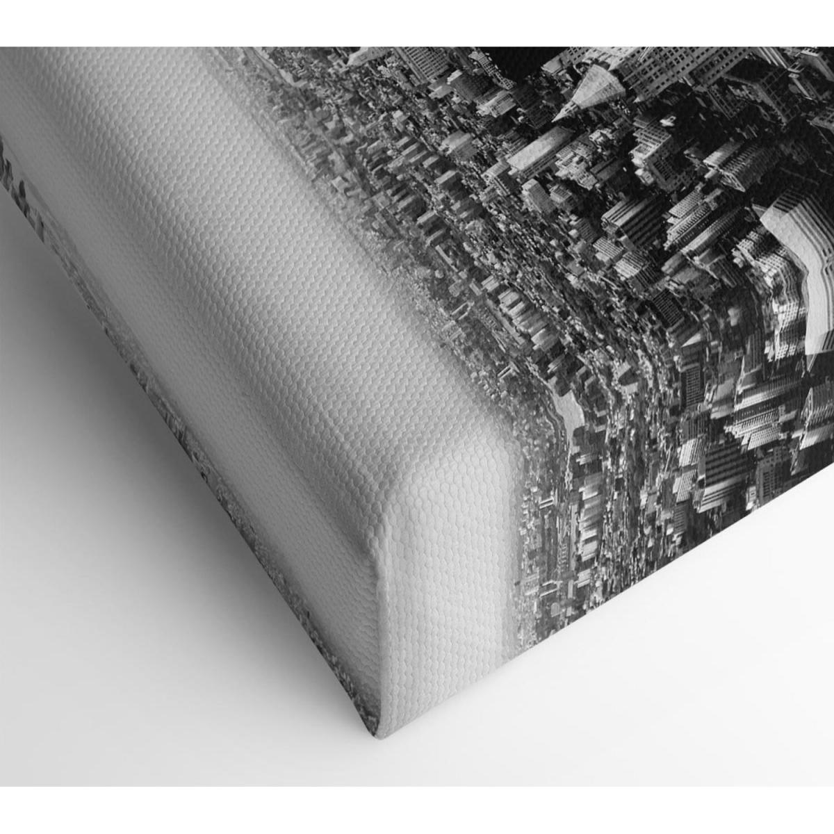 Ariel View Of Chicago B n W Canvas Print Wall Art - Yellow / 66.04cm – image 2