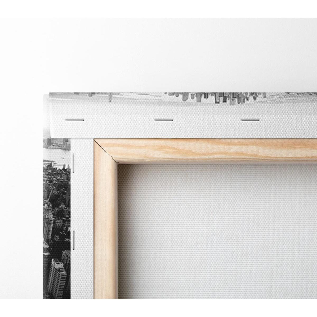 Ariel View Of Chicago B n W Canvas Print Wall Art - Yellow / 66.04cm – image 3