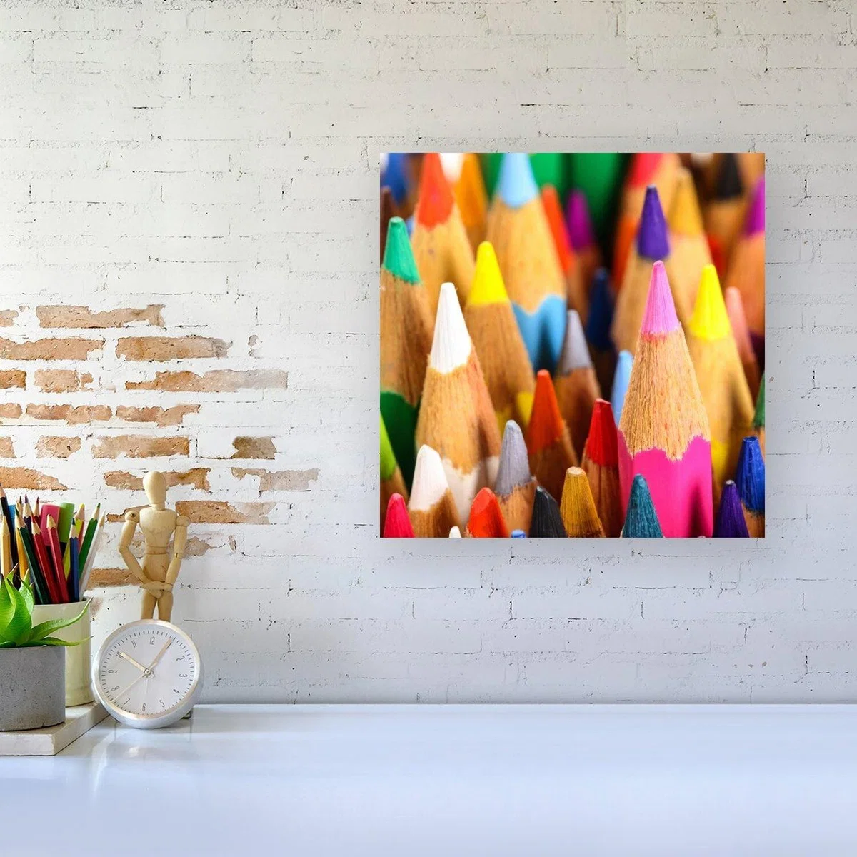 Colouring Pencils Canvas Print - Brown / Small – image 3