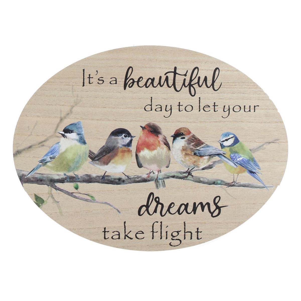 Garden Birds Rustic Wooden Sign – image 2