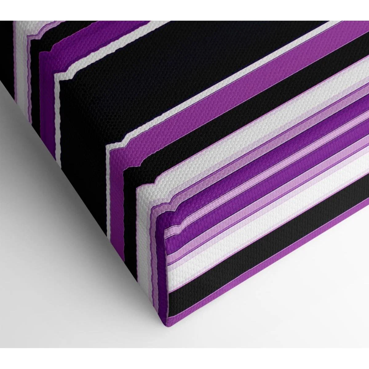 Purple Stripes Canvas Print Wall Art - Yellow / 35.56cm – image 2