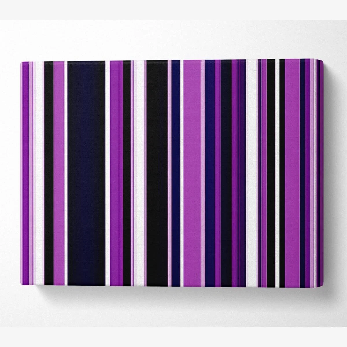 Purple Stripes Canvas Print Wall Art - Yellow / 35.56cm – image 1