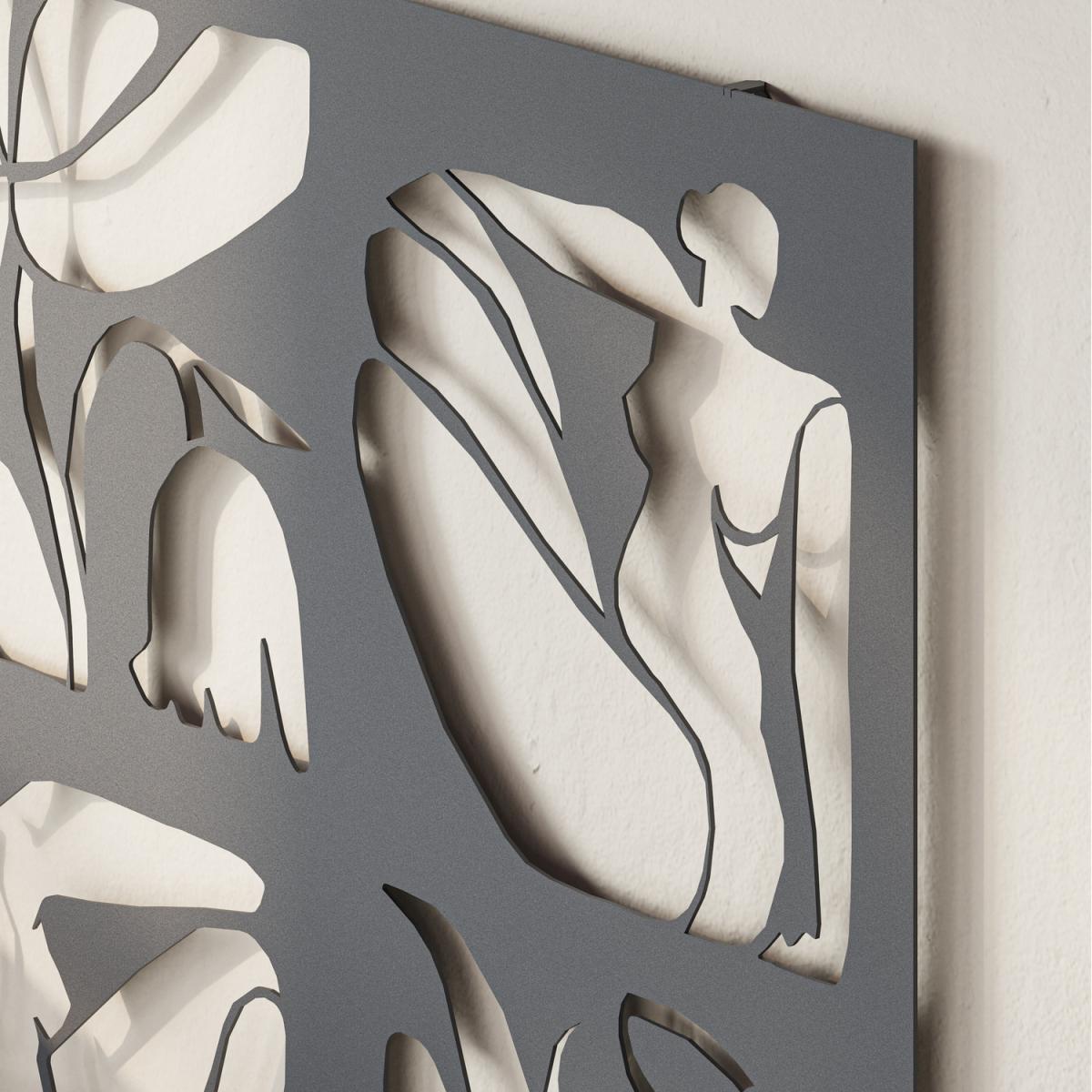 Aitus Modern Metal Wall Art Home Decorative Ornament - Black - Black – image 2