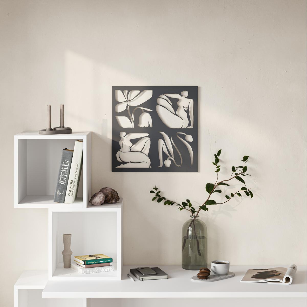 Aitus Modern Metal Wall Art Home Decorative Ornament - Black - Black – image 1
