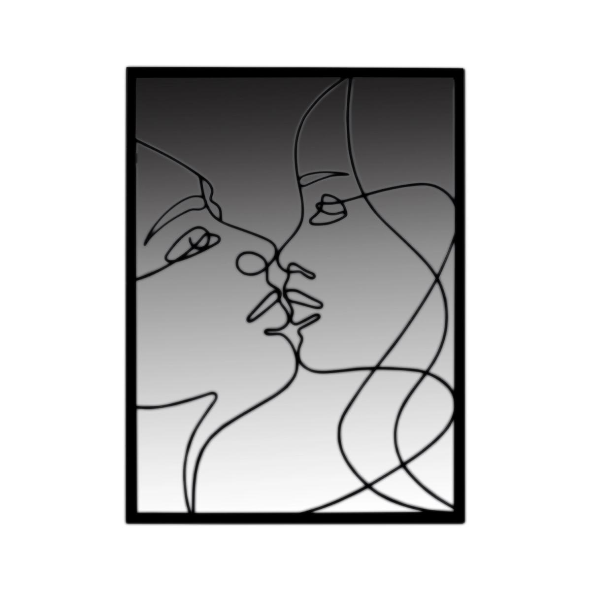 Abstract Faces Mirrored Wall Art – image 2