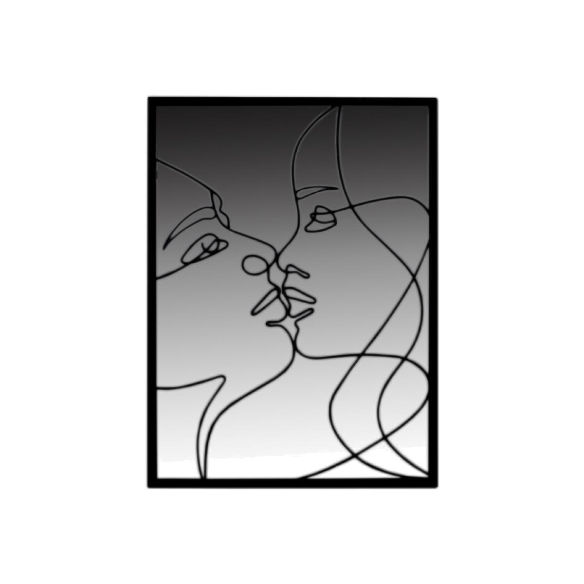 Abstract Faces Mirrored Wall Art – image 1