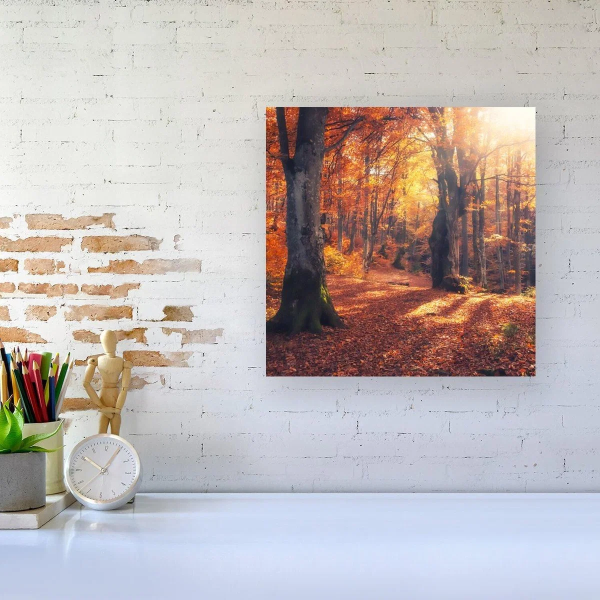 Autumn Forest Canvas Print - Orange / Large – image 3