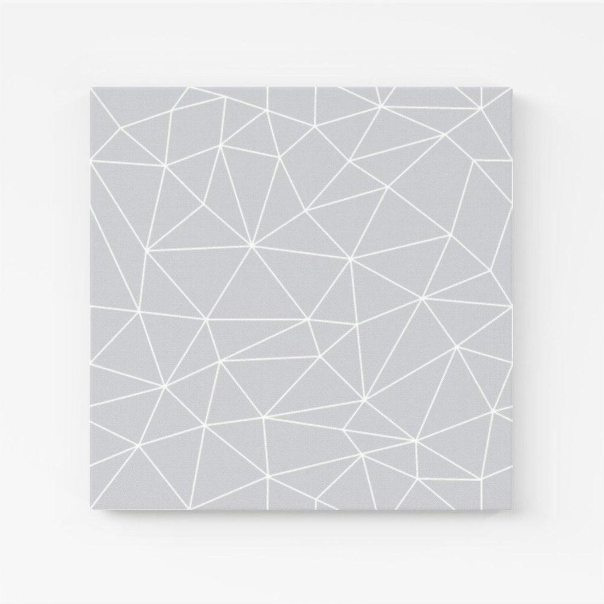 Geometric Triangle Pattern Canvas Print - Grey / Large – image 1