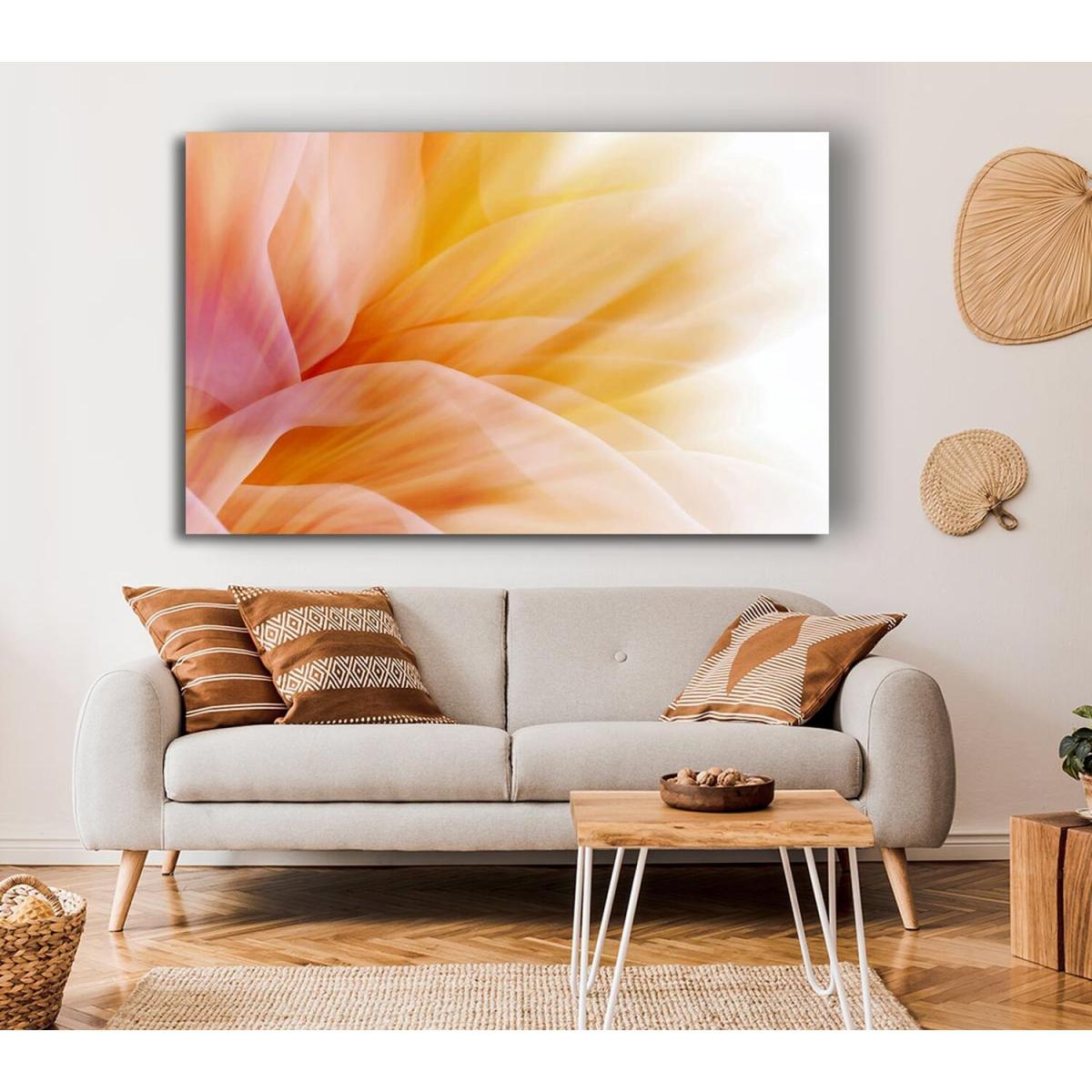 Soft Silk Reflections Canvas Print Wall Art - Yellow / 35.56cm – image 4